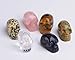 JIC Gem 5pcs Healing Crystal Quratz Hand Carved Human Skulls Pocket Statue Figurine Decor Energy Reiki Gemstones 1.5