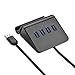 Pawtec 4-Port USB Hub 3.0 / Charging Station w/ Power Adapter, Smart Charging BC 1.2, Compatible with iPhones, Samsung Galaxys, iPads, Laptops and Desktops / Windows, Macs, Linux, Surface Pros