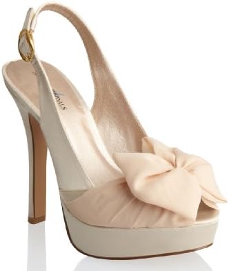 Allure Bridals Women's Sunrise Dress Shoes,Nude Silk Satin,9 M US