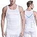 HOTER Mens Slimming Body Shaper Vest Abdomen Slim, White, Large