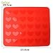 Delidge 30 Holes Heart Macaron Macaroon Baking Sheet Mat Muffin DIY Chocolate Cookie Mould Baking Pastry Tools - 30 Capacity (Heart)