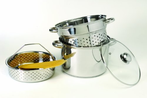 8 Quart 18/10 Stainless Steel 4 Piece Multi-Cookware Set With Encapsulated Base