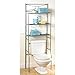Zenna Home Metal Over-the-Toilet Bathroom Spacesaver, Satin Nickel 10.25D x 23.25W x 64.7H in