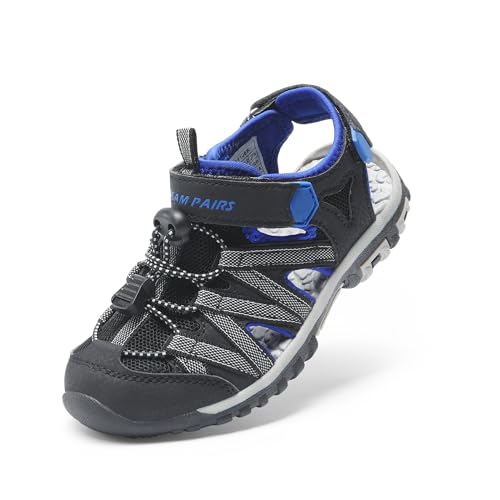 DREAM PAIRS Boys Girls Closed-Toe Outdoor Summer Sport Sandals for Little/Big Kid