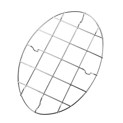 T&B 9.8x6.7 Inch Oval Roasting Cooling Rack 304 Stainless Steel Baking Broiling Rack Cookware 0.8 Inch heigh Set of 2 - Thumbnail 3