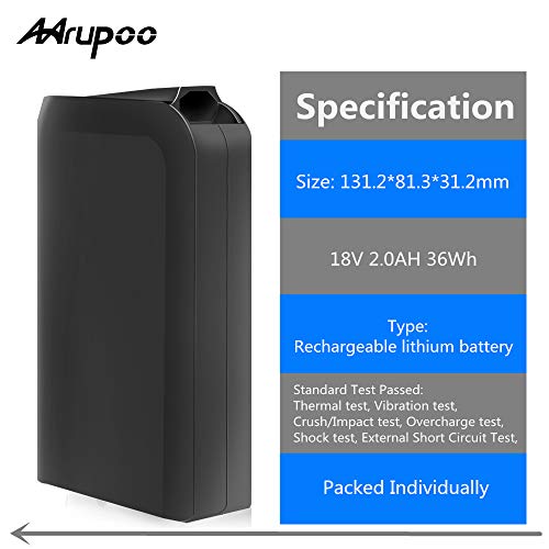 18 Volt 2000mAh Rechargeable Liion Battery Replacement Compatible with