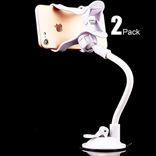 [2pack] Car Mount Cradle,CaseHQ Universal Windshield Dashboard Double Clip Strong Suction Cup Cell Phone Holder for iPhone 8 8 Plus X 7 7 Plus 6 6 Plus Galaxy S5 S6 S7 S8 Androids,GPS etc.-White - Thumbnail 7