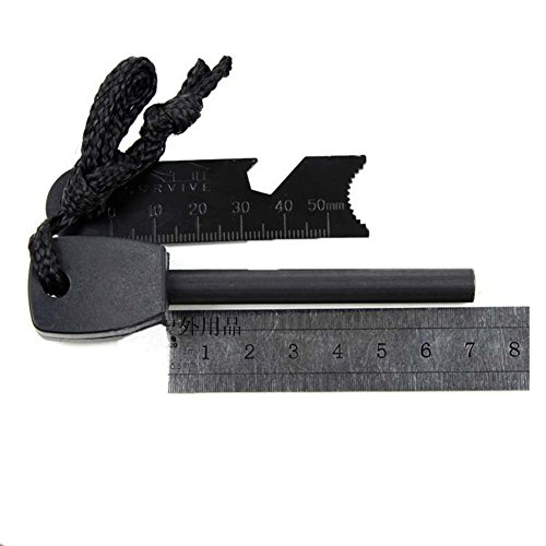 Outdoor Survival Spark Magnesium Emergency Fire Starters with Whistle