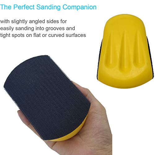 M-jump 5 inch Mouse Hand Sanding Pad Hook and Loop Sanding Block Hook Backing Plate For Woodworking, Furniture Restoration, Home and Automotive Body. - Thumbnail 5