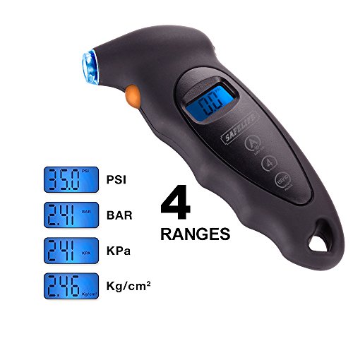 SAFELIFE Digital Tire Pressure Gauge 150 PSI Digital Tire Gauge with Backlit LCD and Non-Slip Grip (Black)