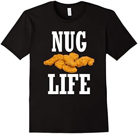 Mens Nug Life Chicken Nuggets T-Shirt Medium Black