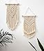 Favibes 2-Piece Macrame Woven Wall Hanging, Modern Geometric Boho Chic Bohemian Home House Living Room, Bedroom, Dorm Room, Apartment, Gallery Wall Art Decor, 16
