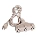 Epicord 8ft SPT-3 16/3 indoor extension cord Beige,[ETL Listed] 3-Outlet Power Strip,300V,8FT Extension Cord Wall Mount With 3 Prong Grounded For Entertainment Room,Living Room,Office