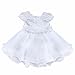 FEESHOW Infant Baby Girls' Organza Layered Baptism Flower Dress