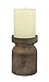 Stonebriar Industrial Wooden Pillar Candle Holder, Rustic Home Decor Accents for Dining Room, Living Room, Bathroom, and Bedroom, Small