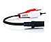 C2G Legrand 3.5MM to RCA Y-Cable, 6 Inch Y Splitter Audio Cable RCA, Female to Male 3.5MM to RCA Audio Cable, 1 Count, C2G 40424