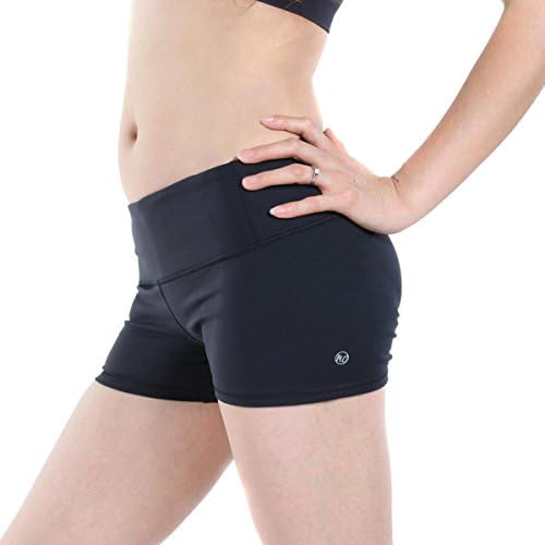 Sportown™ Women's Yoga Pants Colored Waist Breathable Moisture-Wicking (L, Black)