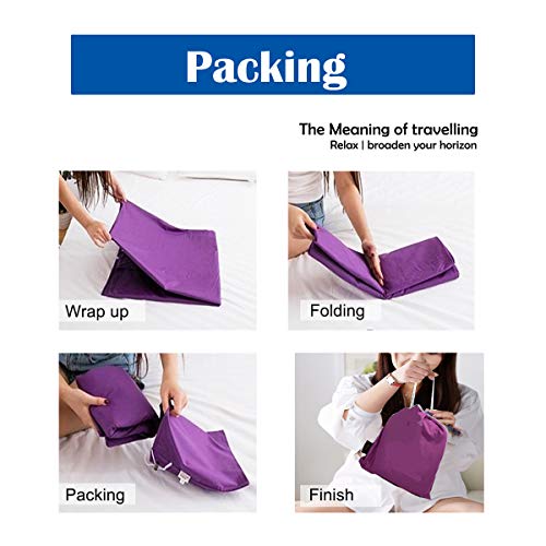 ALITA Travel Sheet Sleeping Bag Liner - 100% Pure Cotton, Breathable, Upgrade Camping Sheet - Barrier of dirts Everywhere  (Purple, Medium (120cm x 230cm)) - Thumbnail 3