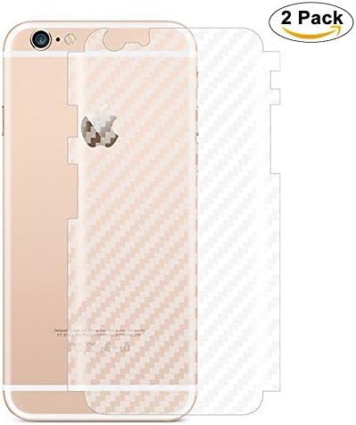 iPhone 6/6S Plus Back Skin, Non-slip Clear Carbon Fiber Back Skin Protector for iPhone 6/6S Plus (2 Pack)