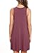 AUSELILY Women's Solid Plain Summer Sleeveless Swing Sundresses Tank Dress Mauve