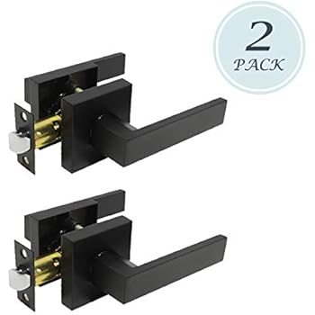 Premium Matte Black Finish Knob Passage Heavy Duty Door Handle Set Durable Door Hardware, Door ...