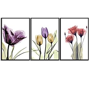 signwin Framed Canvas Wall Art X-Ray Flowers Canvas...