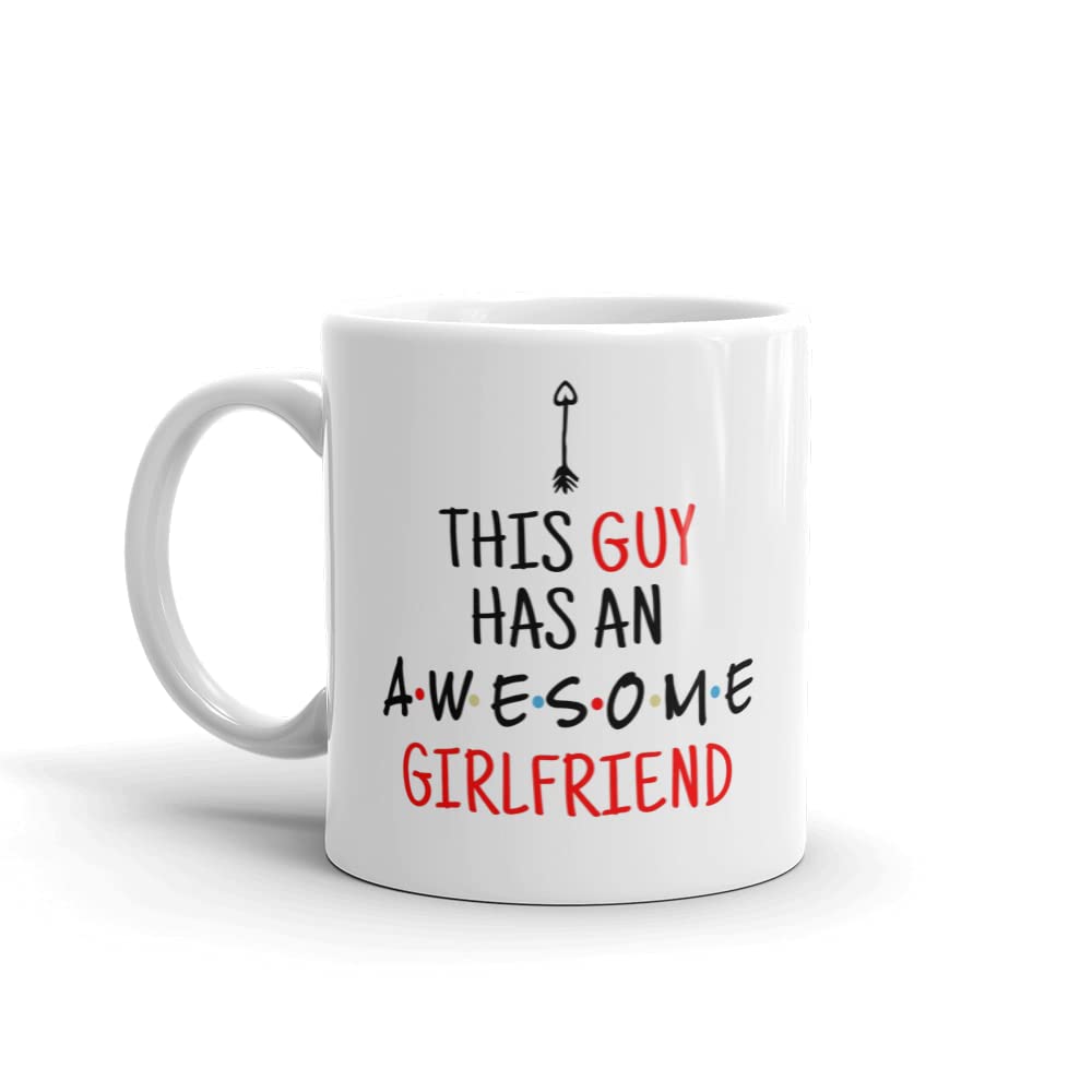 Funny Boyfriend gifts funny men Coffee Mug Christmas Gifts, This Guy Has an Awesome girlfriend Best Valentines Day Gifts for Boyfriend, Gifts for Him Men, Presents for Boyfriend Christmas mug gift
