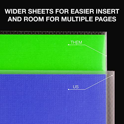 Samsill Recycled Sheet Protectors, 8.5x11 Inch Page Protectors for 3