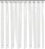 My Stunning Abode PEVA Shower Curtain Liner with 6 Bottom Magnets and Reinforced Grommets - Clear