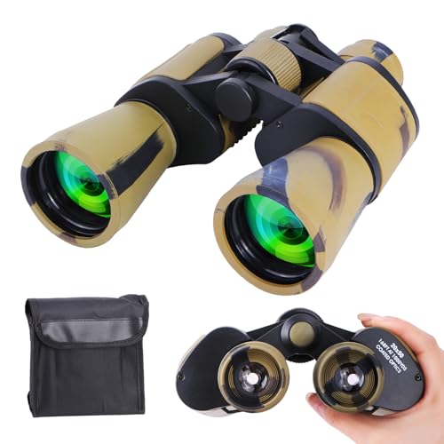Binoculars 20x50 - Professional High Magnification HD Compact Binoculars for Bird Watching, Hunting, and Outdoor Activities - Low Light Night Vision, BAK-4 Prism - Portable, Durable, Easy