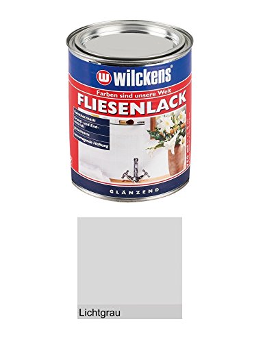 Wilckens 750 ml Fliesenlack, Lichtgrau RAL 7035 glänzend, Kunstharzbasis, Grund- & Endanstrich