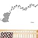 Elephant Bubbles Nursery Wall Decal Set (Grey)