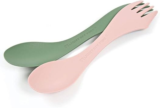 Amazon ライトマイファイヤー Light My Fire スポーク Bio 2パック サンディグリーン ダスティピンク Light My Fire ライトマイファイヤー スポーツ アウトドア