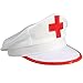 Skeleteeen White Nurse Costume Hat - Nurse’s Red and White Costume Cap - 1 Piece
