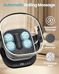 Puboo Collapsible Foot Spa Bath with Heat, Remote