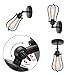 Kingmi Wire Cage Plug-in Wall Light Industrial Wall Sconce Shade Vintage Style Edison E26 Base with Dmmer Switch for Headboard Bedroom Garage Porch Light 2 Packs(HARDWIRE)