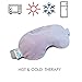 Eye Mask by KAYA with Natural Lavender and Clay Beads STORAGE POUCH - Microwavable HOT & COLD Aromatherapy Relaxation Weighted Stress Relief compress Migraines Sinus relief Headaches (LAVENDER)