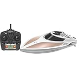 Haehne Radio Controlled Toy High Speed Racing RC Boat, LCD Screen, 2.4G System, Reversion, Left / Right Switch Mode, Remote Control Model Ship, Automatical Overturn, Wireless Electric Toy
