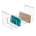 mDesign Plastic 5 Compartment Hanging Closet Storage Organizer Tray, Divided Sections for Holding Sunglasses, Wallets, Clutch Purses, Accessories, Hangs Below Shelving, Grypp Collection, 2 Pack, Clear