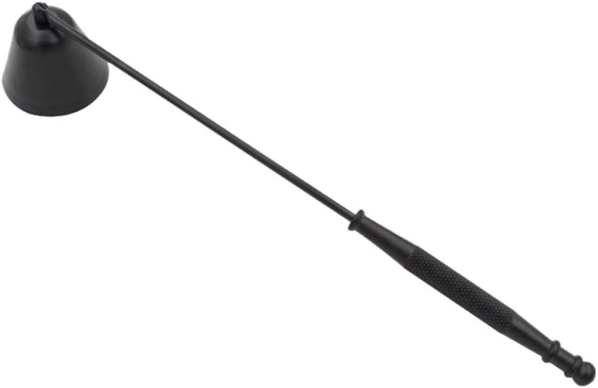 Ugood Stainless Steel Smokeless Candle Wick Bell Snuffer Home Hand Put Off Tool Kit (Black)