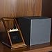 Championship Ring Display Case, 1 Slot Slanted Wooden Glass Window for Football Hockey Sports Highschool Rings