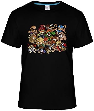 A11 NES FC Game Street Fighter Cartoon T Shirt For Mens XL black