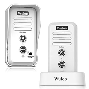 Image of Wireless Intercom Doorbell Chime for Home Intercomunicador (1T1 White) ...