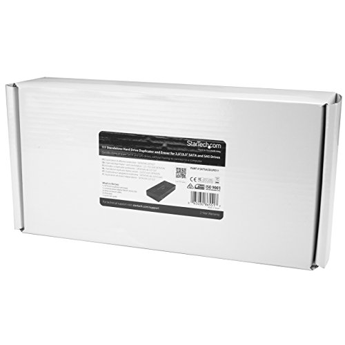 StarTech.com SATSASDUPE11 1:1 Standalone Hard Drive Duplicator and Eraser for 2.5"/3.5" SATA & SAS Drives