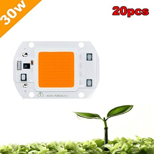 20pcs/lot LED Driver Free 30w AC 110v ~ 220V 400nm ~ 840nm Full Spectrum Grow LED Lamps For Plants