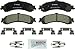 BOSCH BC834 QuietCast Premium Ceramic Disc Brake Pad Set - Compatible with Select Cadillac Escalade, ESV, EXT; Chevrolet Avalanche, Silverado, Suburban, Tahoe; GMC Sierra, Yukon, Yukon XL; REAR