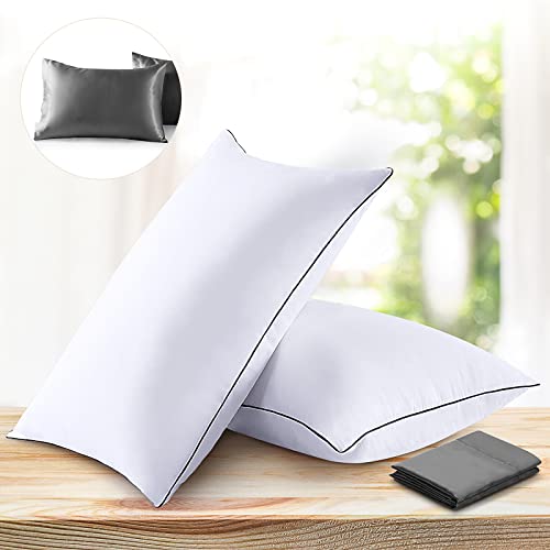 EASELAND Pillows King Size Set of 2, Plush Down Alternative Pillows