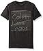 Calvin Klein Big Boys' Fold Type Logo Crew Neck Short Sleeve
