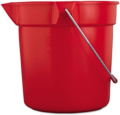 RCP2963RED 10-Quart BRUTE Round Utility Pail, Plastic, 10 1/2dia x 10 1/4h, Red by RCP2963RED