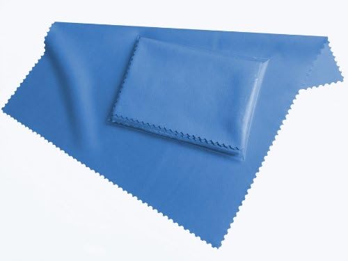 HighTech microfiber display cleaning cloth blue - washable (20cm x 19cm) - microfibre for Smartphone, eBook Readers, Tablet PC, glasses